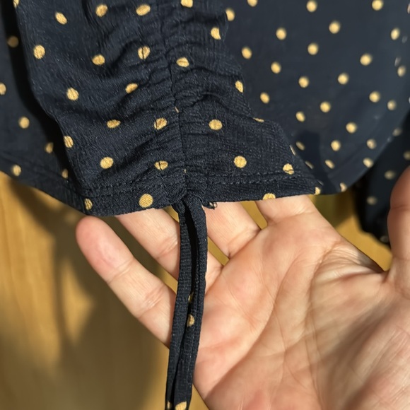 Adrianna Papell Polka Dot Women's Top navy blue size XL new - Picture 7 of 8